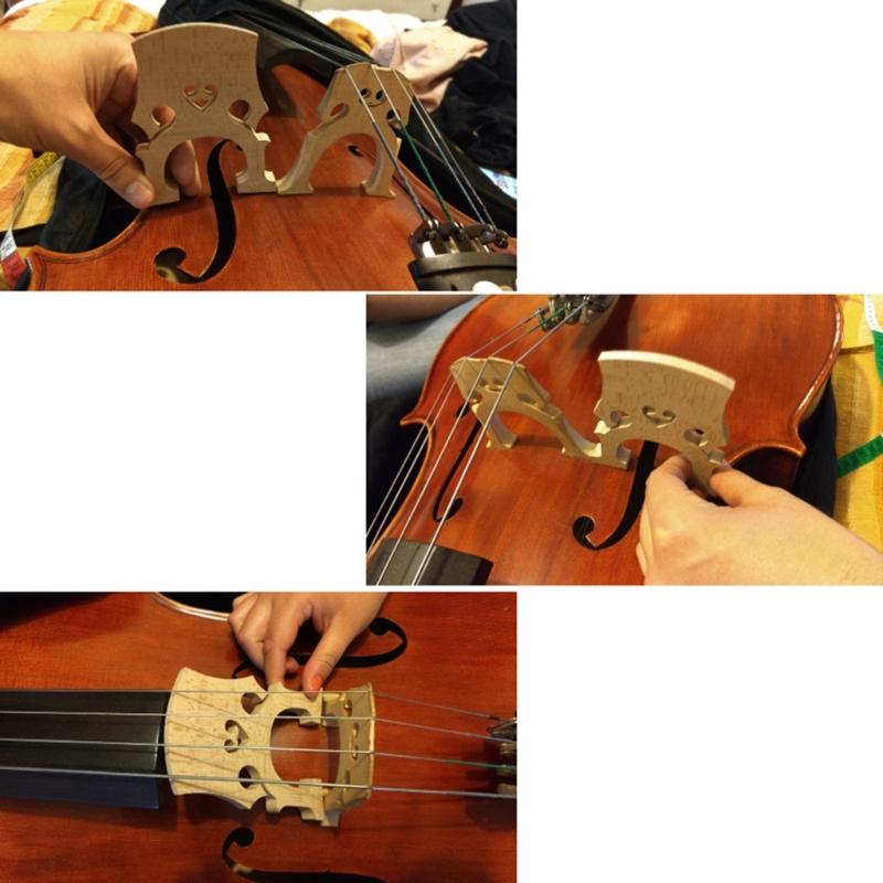 Wood Cello Bridge Musical Accessories Ergonomic Cello Bridge for 1/2 3/4 4/4 Instruments Superior Tone Projection Design