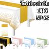 1PC/5PCS Tablecloth Decorations Table Cloth Printed Satin Disposable Table Covers for Wedding Birthday Decor