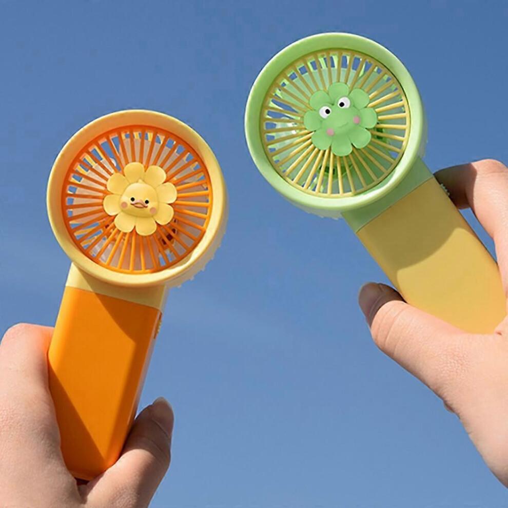 Portable Handheld Fan, Operated Rechargeable Personal Fan,  For Outdoor Travel Activities-Green