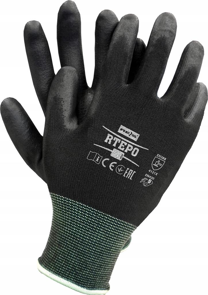 Work Gloves / Black / Size: 8 - / Rtepo_Bb8 - 12 Pcs