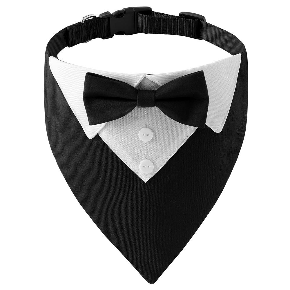 Formal Pet British Wedding Party Suit Scarf Bow Tie Collar Dog Triangle Towel Saliva Towel Pet Clothes Decoration Accessories