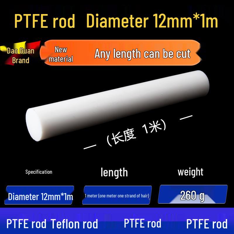 White High-Temperature Resistant PTFE Plastic Rod