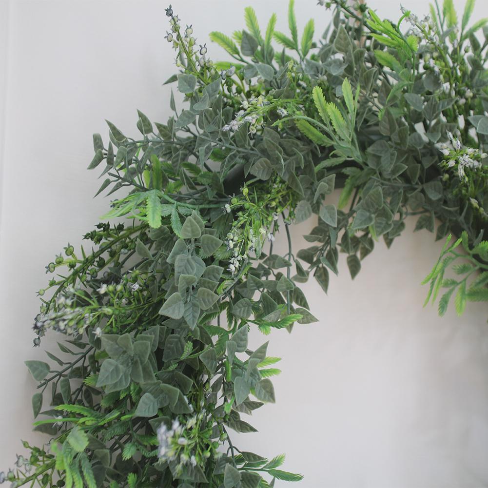 40CM Length Simulation Fern Leaf Green DIY Garland Head Ring