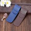 Faux Leather Pen 3 Pens Protective Pouch Holds Pen Case Travel Pencil Case Pocket Pen Protector