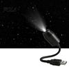 Adjustable Projection Lamp USB Star Projector Ambient Light with 360° Hose, LED Night Universal for Car Bedroom Office, Romantic Starry Sky