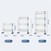 Pull-Out Design Mobile Storage Rack Tiered Structure Space-Saving Wheeled Organizer Multi-Layer Large Capacity