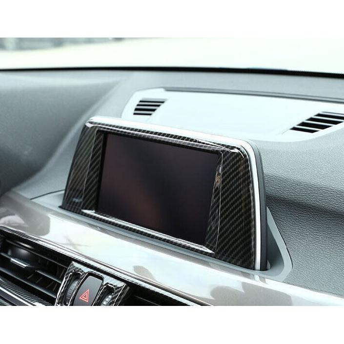 Navigation Panel Trim ABS Carbon Fiber 2016-2019 Central Console For BMW X1 F48