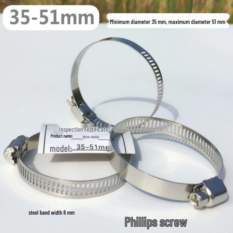 Stainless Steel Hose and Pipe Clamp for 1-Inch Water or Gas Pipes