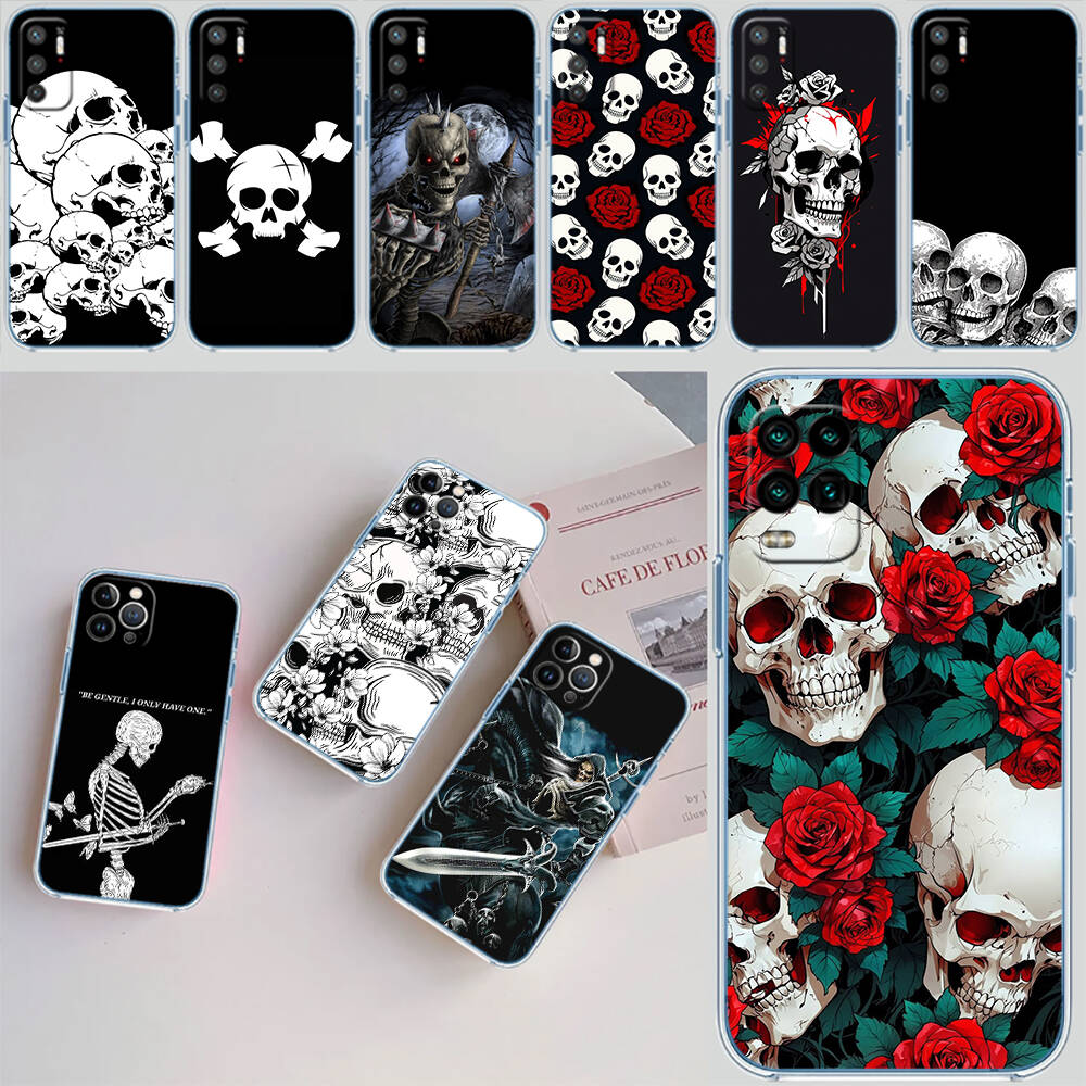 Skeleton Skull Phone Case for Motorola G14 G15 G24 G30 G31 G32 G34 G41 G42 G51 G52 G50 G60S G60 G62 G72 G71 G73 G84 G85 G200 E32