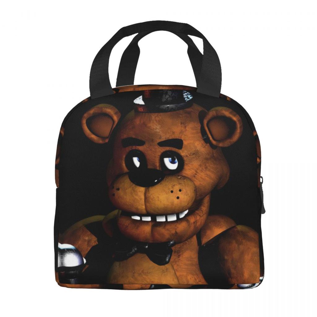 FNAF At Freddys Thermal Insulated Lunch Bag for School Portable Food Bag Thermal Cooler Food Box
