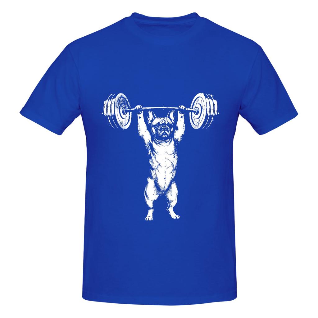 1 Piece Weightlifting Funny 100 Cotton Tshirt French Bulldog Tees Tops For Unisex