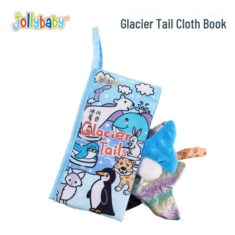 Jollybaby Animal Tail Peek-a-Boo Cloth Book - Baby Toy for Early Education (0-3 Years)