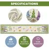 Hello Spring Gnomes Green Buffalo Plaid Table Runner 72 Inches Long, Gnome Decorations for Home, Burlap Spring Easter Floral Table Decor for Kitchen