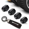 TXF4 Car Tire Valve Stem Car Leather Keyring Wheel Air Valve Cover For Mercedes Benz W204 W205 W211 203 212 S G E GLE GLS CLA GLC AMG
