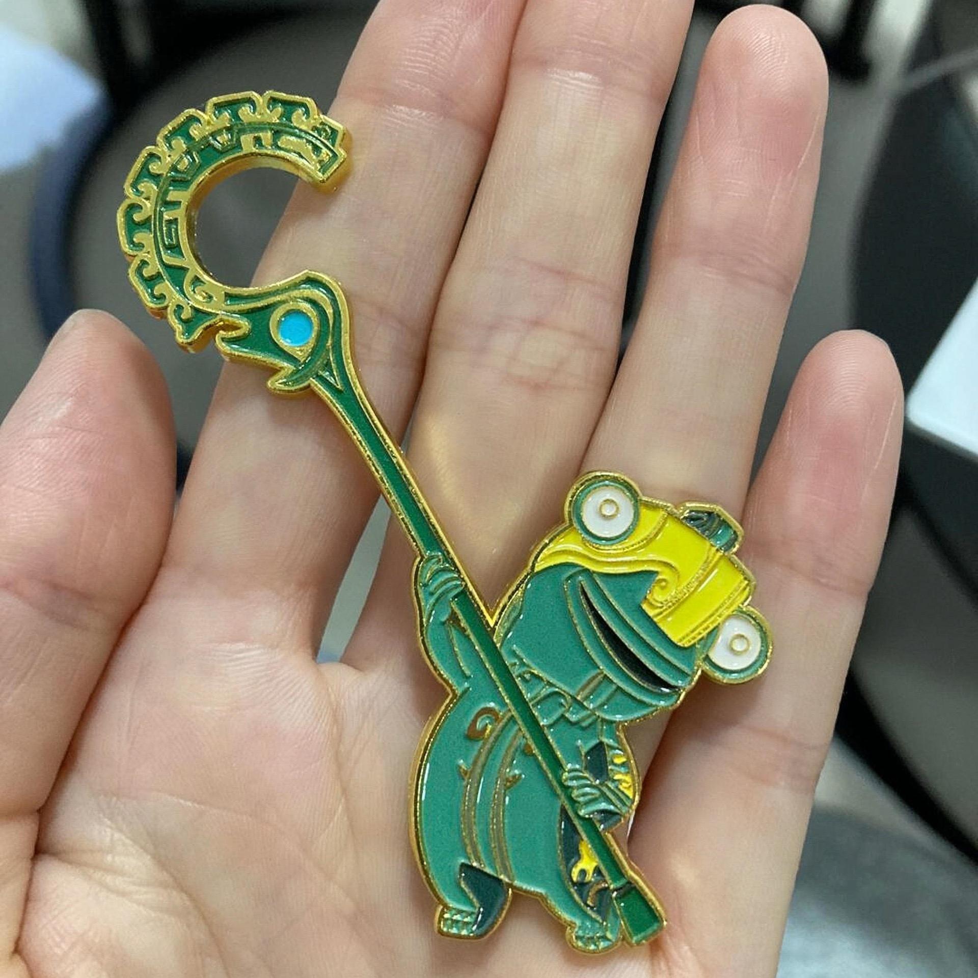 

Nezha s Seal Refrigerator Magnet - Creative Metal Decoration with High-Value Sanxingdui Design