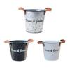 Flower Pot Railing Balcony Planters Metal Bucket Iron Hanging- Planters for Fence Garden Plant Holder for Indoor Outdoor