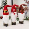 Knitted Christmas Wine Bottle Bag Cover Cartoon Christmas Gift Bags  Navidad Presents