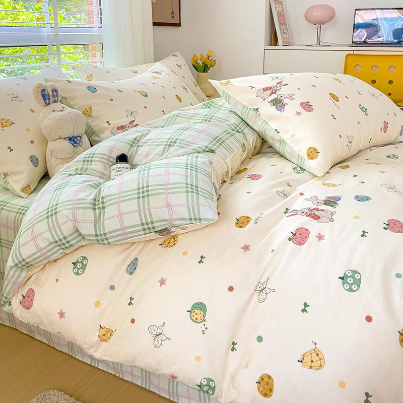 Sleep Grid Cotton 13070 Four-Piece Set