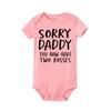 Newborn Baby Romper Sorry Daddy You Know Have Two Bosses Print Infant Cotton Jumpsuit Bodysuit
