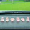 6 buc./set Consolă centrală auto rășină porc noctilucent păpușă ornament oglindă retrovizoare mașină decorare bicicletă auto accesorii interioare