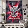 Custom Tapestry Wall Hanging, Poland Football Personalized Name Text Home Wall Decor