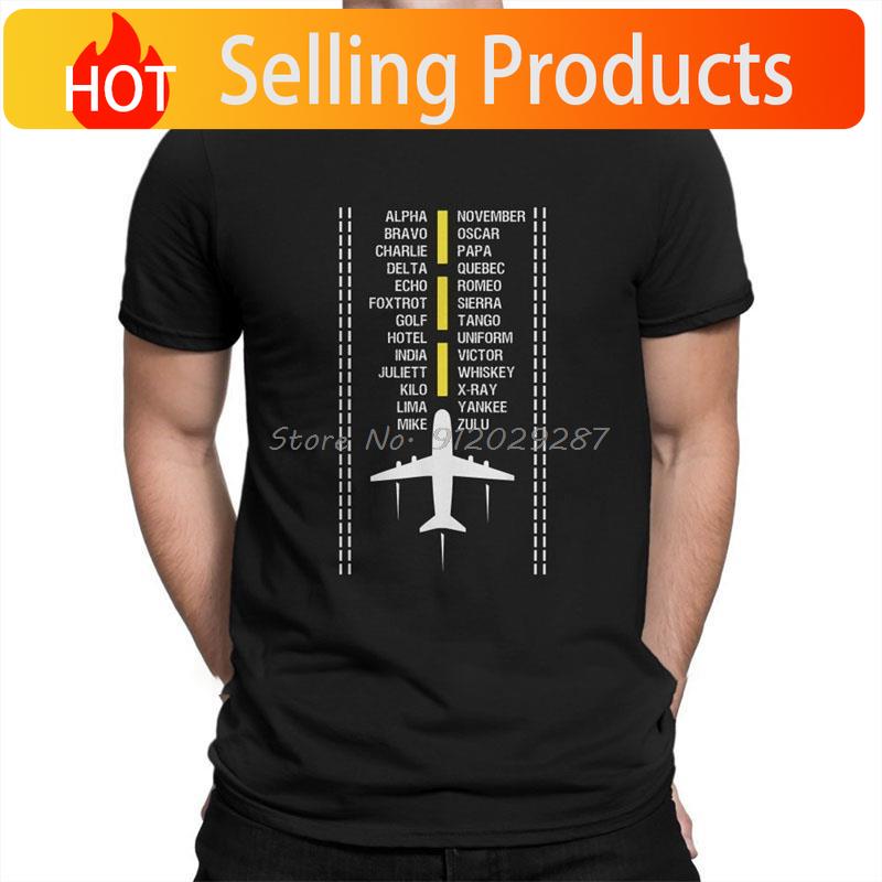 Airplane Lover Phonetic Alphabe Flying Gift Airplane Pilot T Shirt Unisex ONeck Tshirt Cotton Tshirt Hip Hop Tees Streetwear