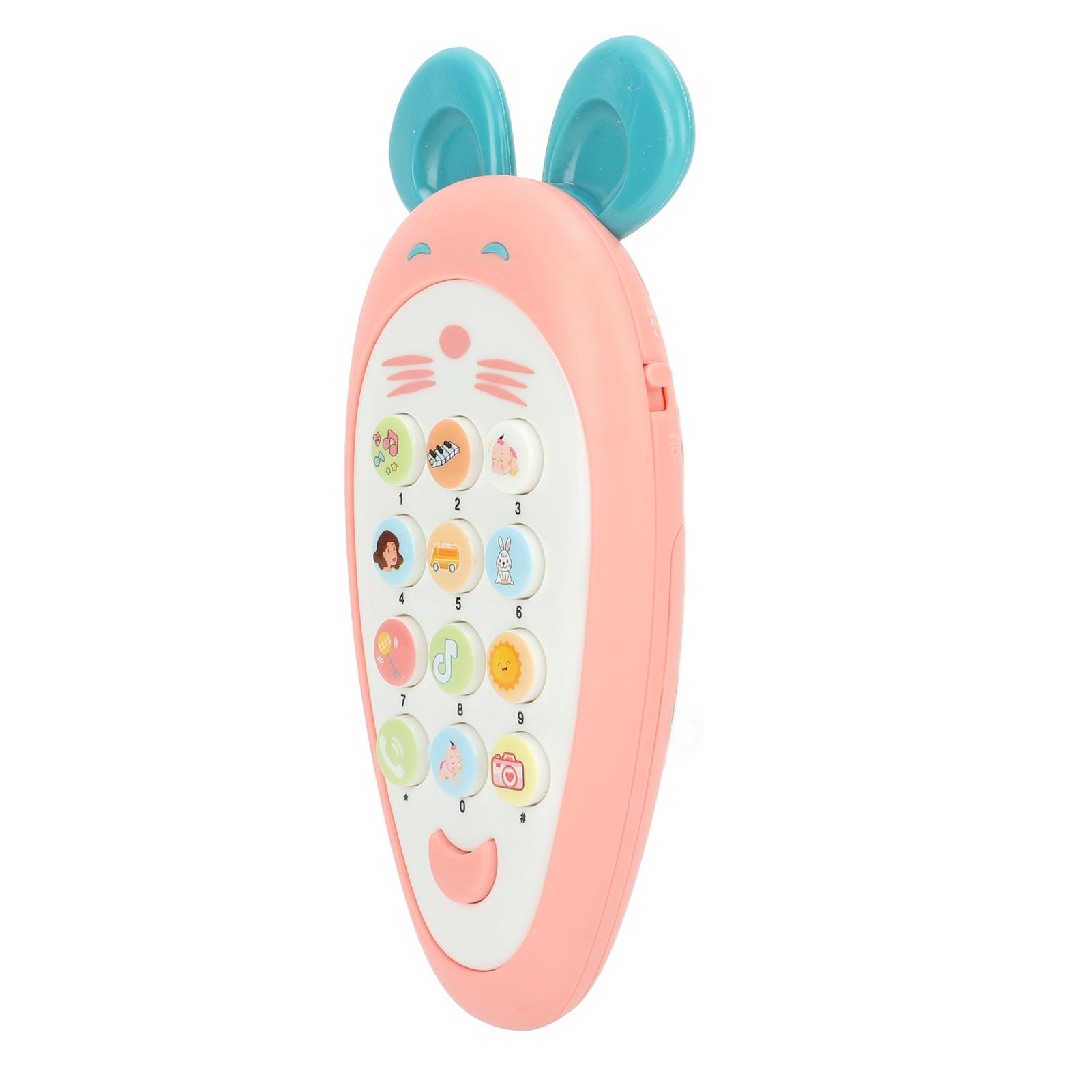 Early Education Phone Toy Silicone Baby Phones Toy for Learning and Play Baby Teething Game