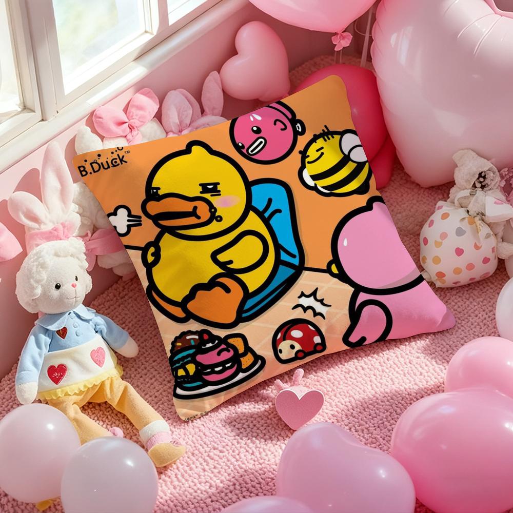 Fashion design BBDDuckKK Pillow Case Soft Plush Fabric DoubleSided Printed Cushion Cover Warm Winter Sofa Pillow Case