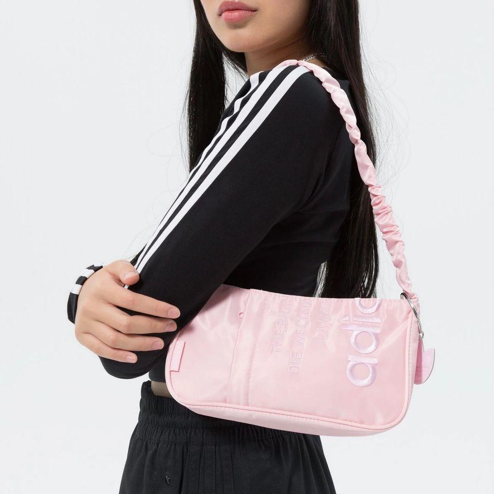 New Adidas Originals Polyester Baguette Shoulder Bag, Handbag Shoulder Bag Women's Cherry Blossom Pink HD7052