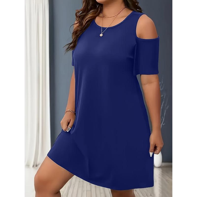 Spring and summer new women's ebay short-sleeved off-the-shoulder dress