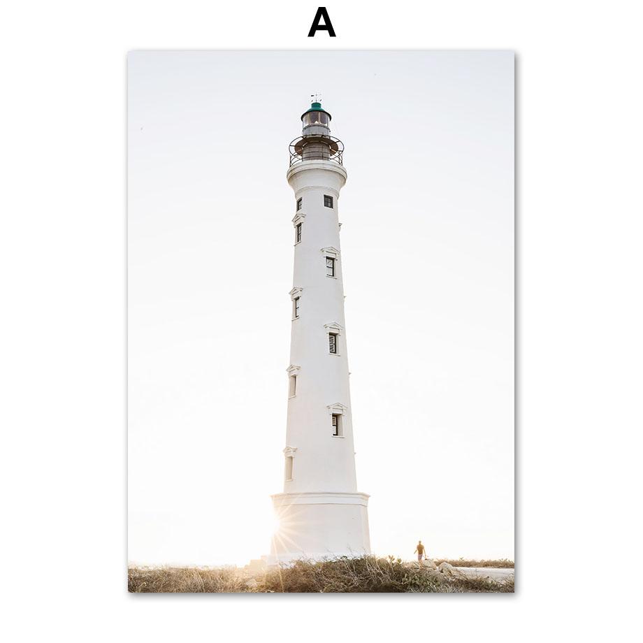 

Морские волны, песок, пляж, маяк, сухое растение, бежевый настенный художественный холст, живопись, постеры и принты, настенные панно для декора гостиной 30X40cm No Framed