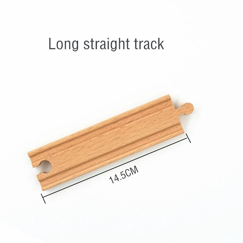 DIY Children Wooden Train Rail Track Accessories Toy Cross Track Railway Toys Compatible All Track for Kids Boys & Girls Gifts