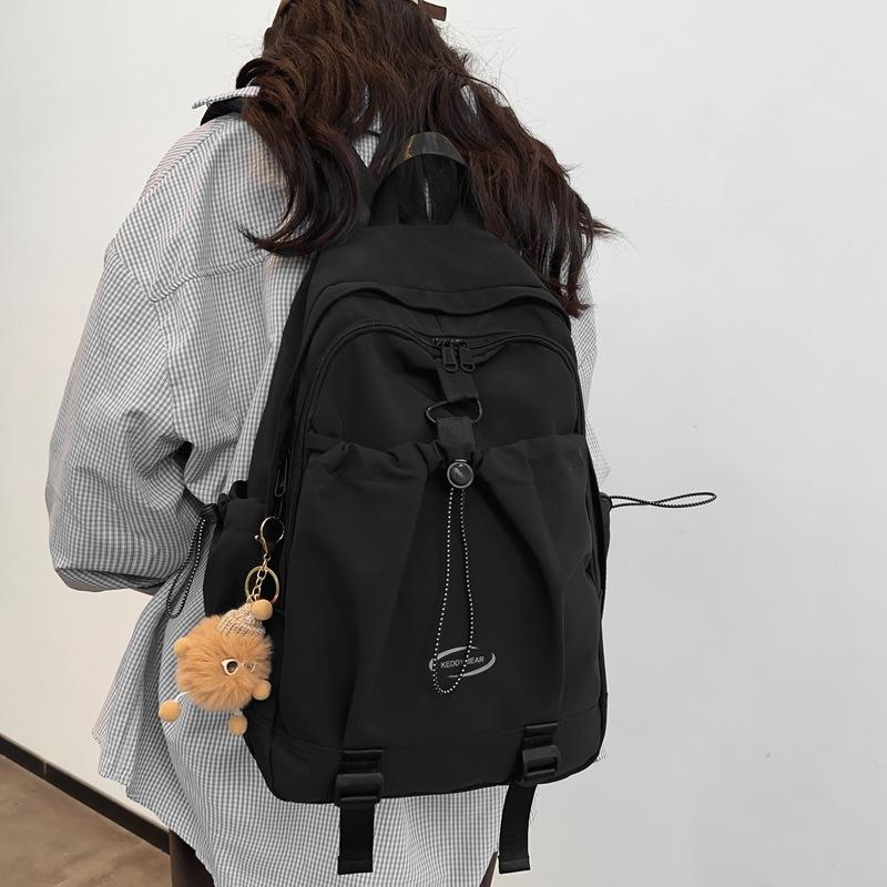 Backpack girls high value small fresh computer backpack large capacity drawstring sports style junior high school college student schoolbag