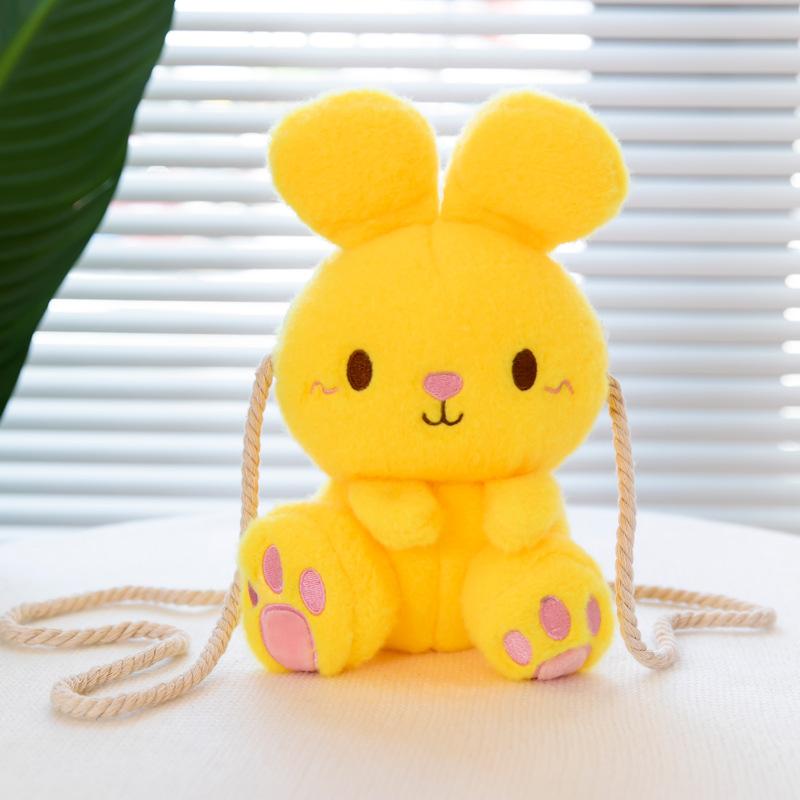 Cartoon Bunny Plush Bag Candy Multicolor Kawai Girl Creative Cute Shoulder Bag for Girls Kids