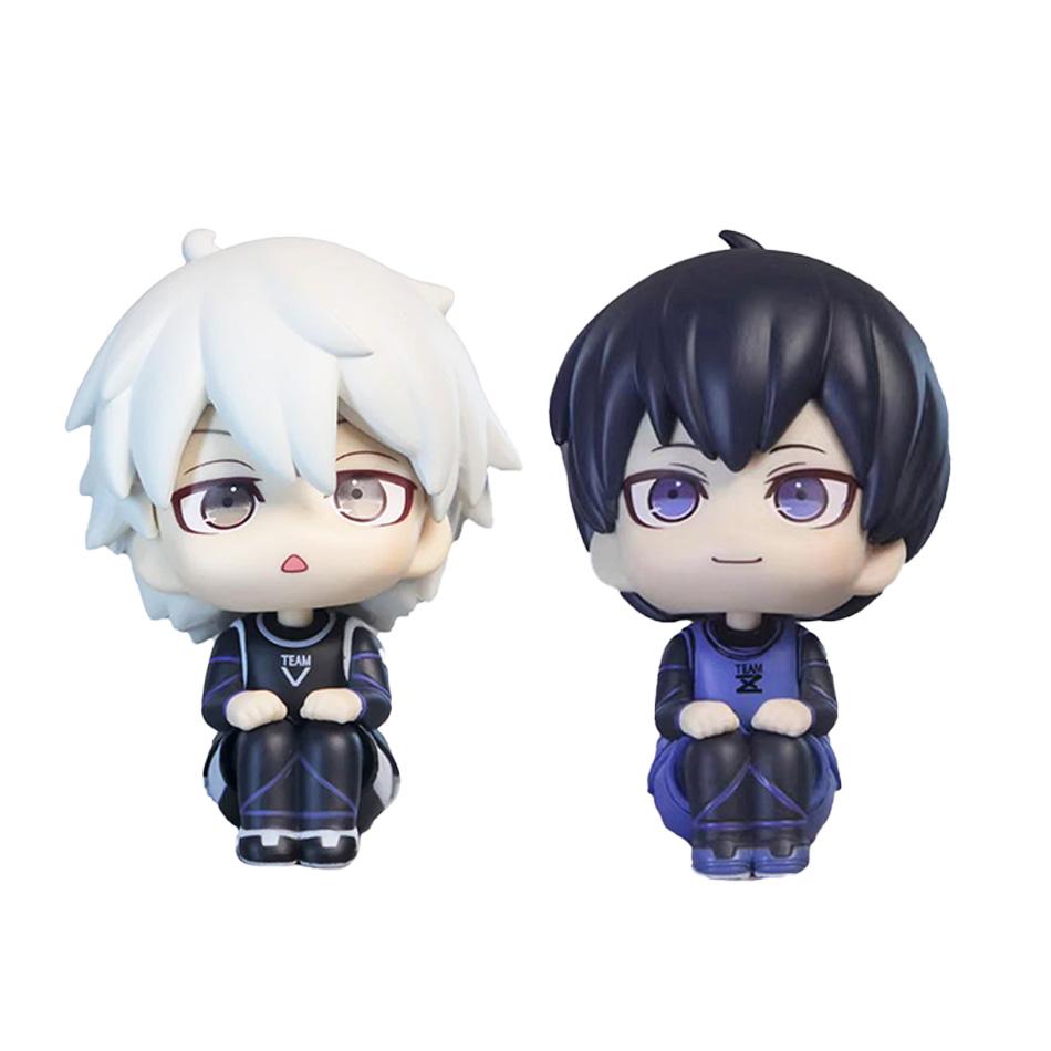 11CM Isagi Yoichi Doll Blue Lock Action Figures Q Version Chigiri Hyoma Bachira Meguru Nagi Seishiro Figure PVC Ornament Toys