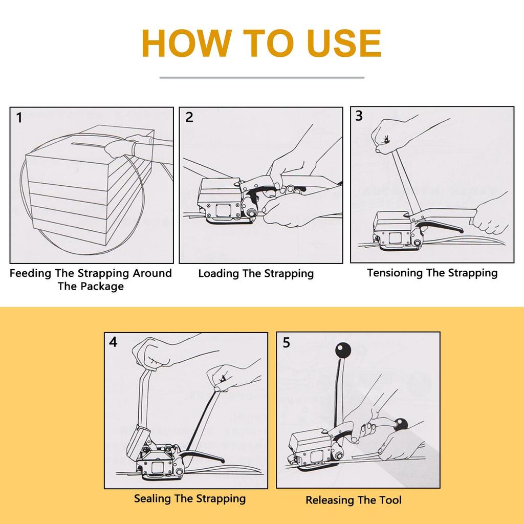 ZONESUN A333 Manual Steel Strapping Machine Strip Packing Machine 1/2" to 3/4"