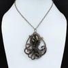 Turritella Agate Pendant Copper Wire Wrapped Pendant Octopus Pendant Genuine Gemstone Pendant Handmade Copper Wire Wrap Jewelry Gift For Mom