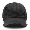 Retro women's solid color light board scissors ripped cap outdoor sports men's travel sunscreen baseball cap