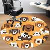 1pc Pets Animals Office Round Area Rug, Indoor Mat Suitable For Office, Under Office Chairs Bedroom Living Room Home Decor, Room Deco