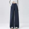 2026 Spring High-Quality Cotton Linen Wide-Leg Pants - Plus Size, High Waist, Versatile, Casual, and Floor-Length for Women