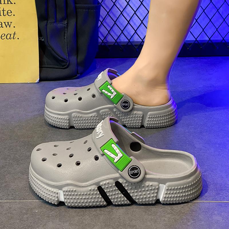 Unisex Casual Slippers Men Clogs Garden Lightweight Non Slip Slides Women Slippers Hollow Out Beach Sandals Adult Sandalias Homb 36