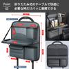 Aristal Seat Back Pocket Storage and Foldable Rear Seat Car Pocket with Black [Integrated Table] Table,