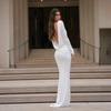 Backless Slim Fit Long Sleeve Dress Elegant Sexy Backless Long Sleeves Dress