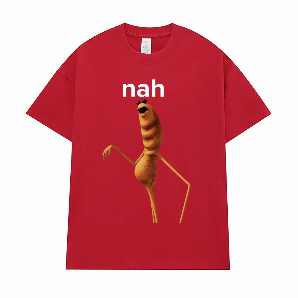 Hot Sale Marcus The Worm Funny Meme Printed T-Shirts Men's Clothing 100% Cotton Oversized T Shirts Humor Harajuku Fashion Tshirt