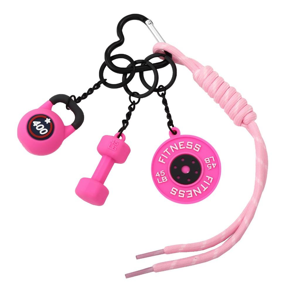 Kettle Bells Barbell Plates Key Chain Bag Charm Fitness Series Pendant  Water Cups