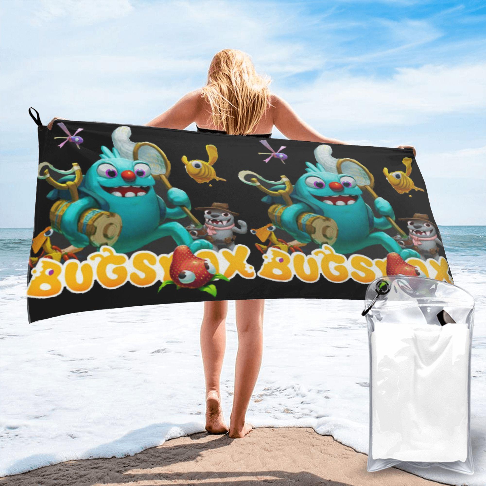 Bugsnax Beach Towel Soft Microfiber Quick Dry Absorbent Quick Towels For Bath W40*H60(CM)