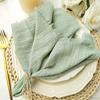 20PCS Napkins 42x42cm Cotton Cloth Gauze Retro Burr Rustic Kitchen Towel Dining Place Mat Wedding Party Linen Napkin Table Decor
