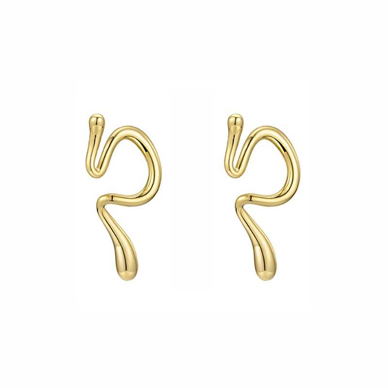 Korean-Style Geometric Tassel Ear Clip Earrings - No Piercing Required, Cool & Chic Women's Accessories