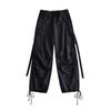 Pantaloni Cargo Rossi Donna Casual Jogger Vita Alta Fianchi Larghi Hip Hop Pantaloni Pantaloni Capri Punk Coreani Tasche Pantaloni