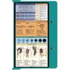 Foldable Nursing Clipboard - Letter Size, Aluminum, Teal